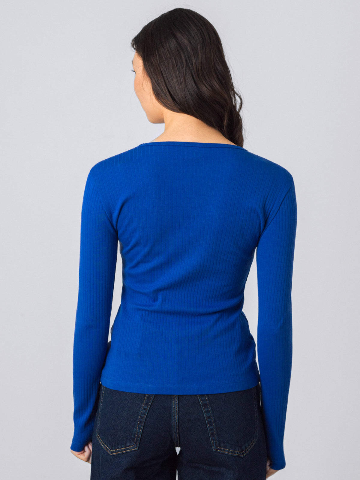 Geripptes Langarm Shirt